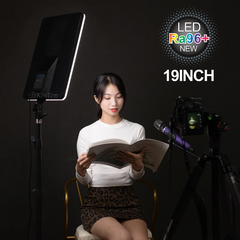 

LED Video Light Dimmable 3200k-5500K CRI 95 Photo Fill Light With AC Power Adapter For Studio YouTube Video Shooting Photography