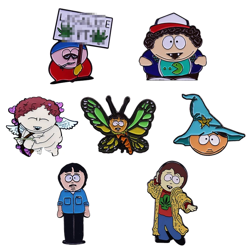 Мультяшный персонаж охранник Рэнди болотный купид/волшебник Картман булавка