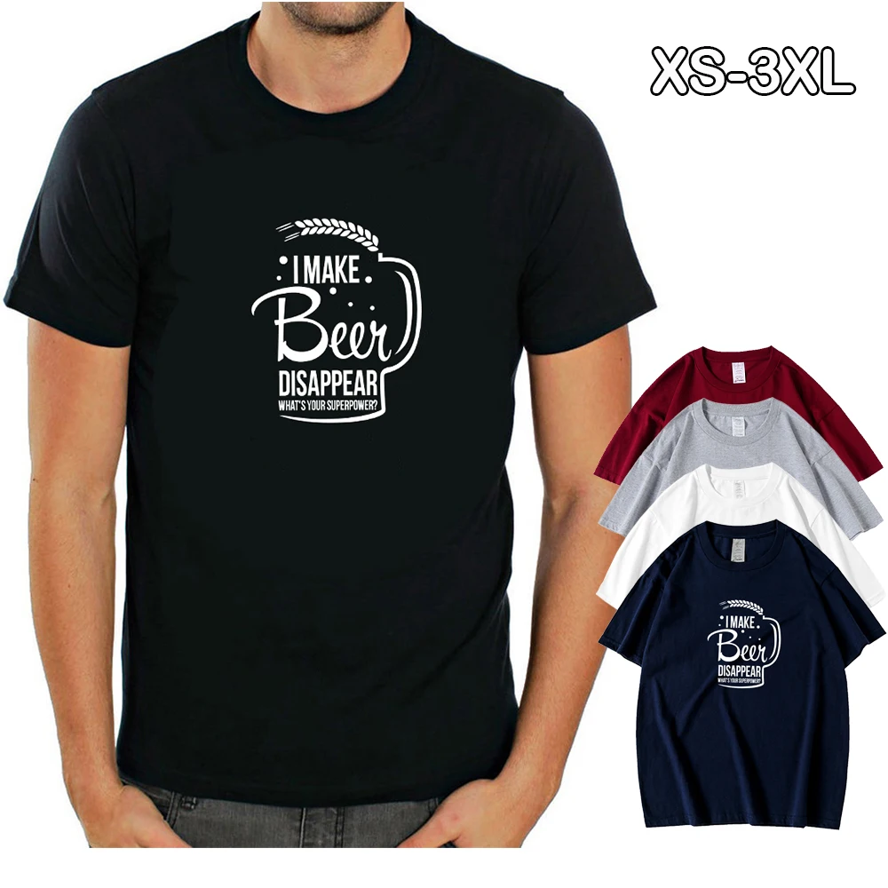 

Women's/Men's T-shirt Short Sleeve Funny Beer Print Harajuku Street Casual T-shirt