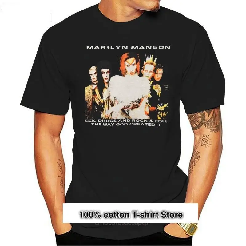 

Официальная рубашка Marilyn Manson для мужчин, хлопковая рубашка, Классическая рубашка, Rock Is Dead Tour, 1999