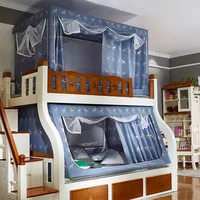 Bunk Bed Curtain Mosquito Net Light Shade Integrated Student Children's Height-Adjustable Bed Upper and Lower Bed Curtain Home
