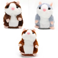 kids talking hamster mouse pet plush toy hot cute speak talking sound record hamster educational toy for children gifts 15 cm