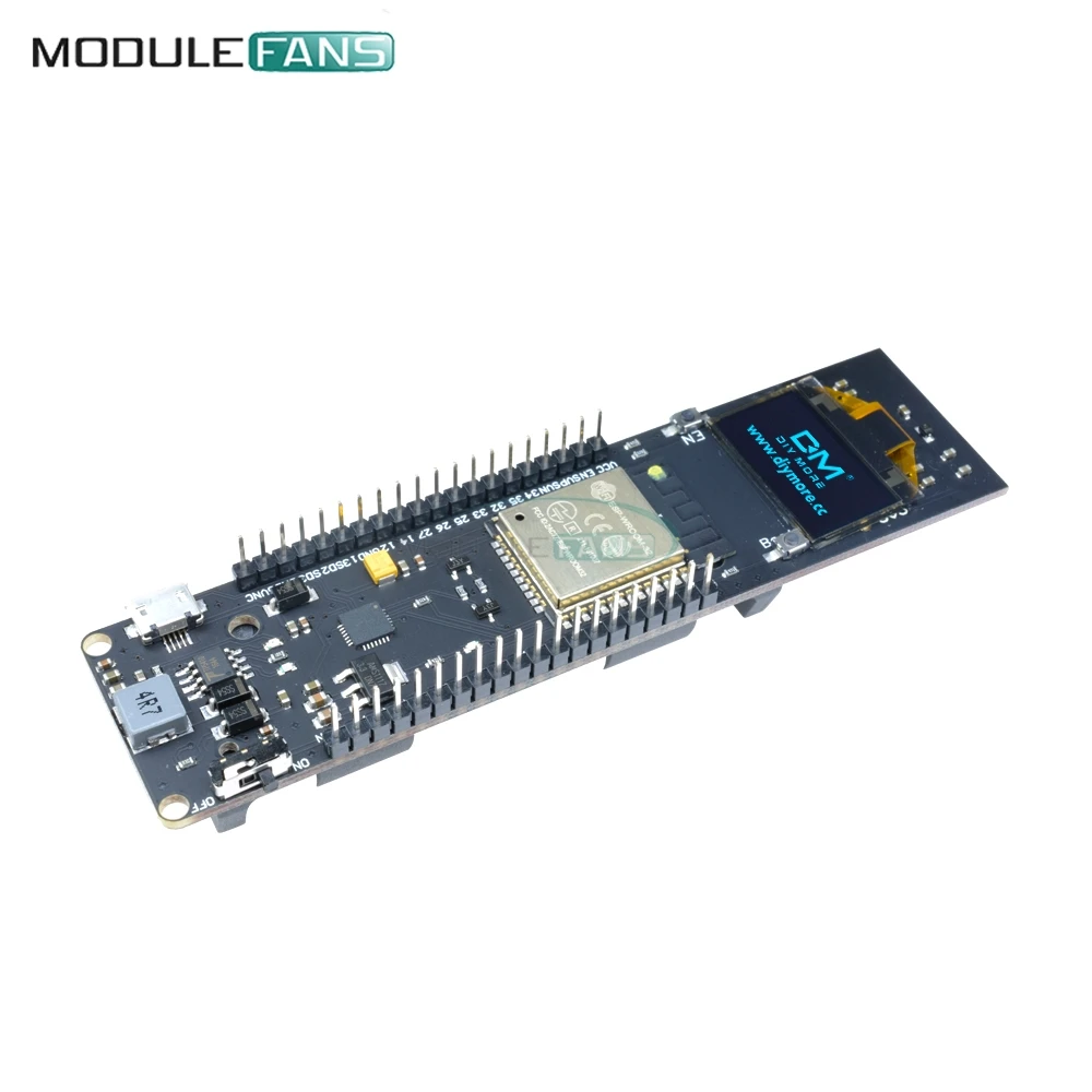 Синий 0,96 дюймов ESP32 ESP-32 ESP8266 OLED дисплей 18650 литиевая батарея WiFi Bluetooth щит макетная плата CP2102 модуль - Цвет: Синий