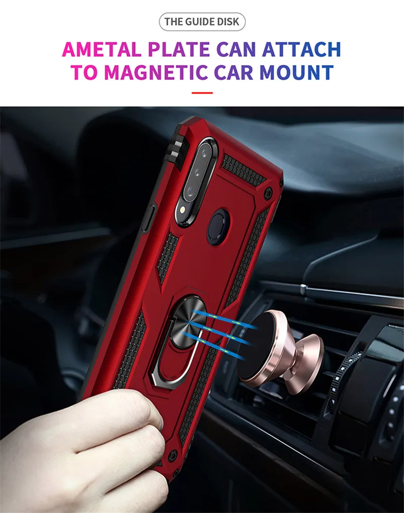 For Samsung Galaxy A10 A20 A30 A40 A50 A70 A10E A20E Armor Car magnet Case For A10S A20S A30S A01 A11 A21 A31 A41 A51 A71 5G