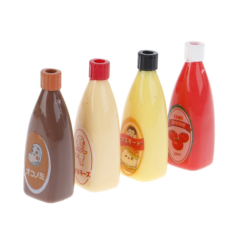 

1:12 Dollhouse Miniature Food Mini Chocolate Sauce Jam Honey Food for Doll Kitchen Toy Accessories 1PCS