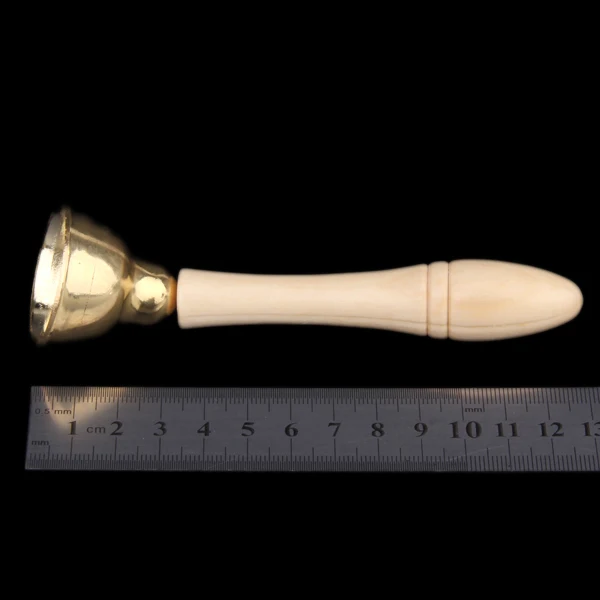 

2pcs Mini Golden Bell Musical Toys with Wooden Handle for Kids