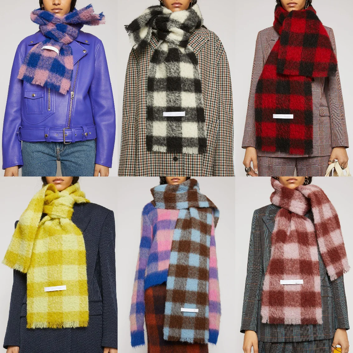 Классический кашемировый шарф AC Studios дизайнерский шарф-одеяло от акне Женский