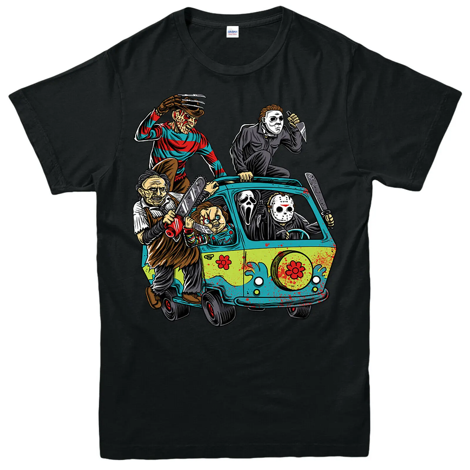 Футболка на Хеллоуин Скуби Ду Ван страшный костюм Чаки ужасов Забавный Топ Новая