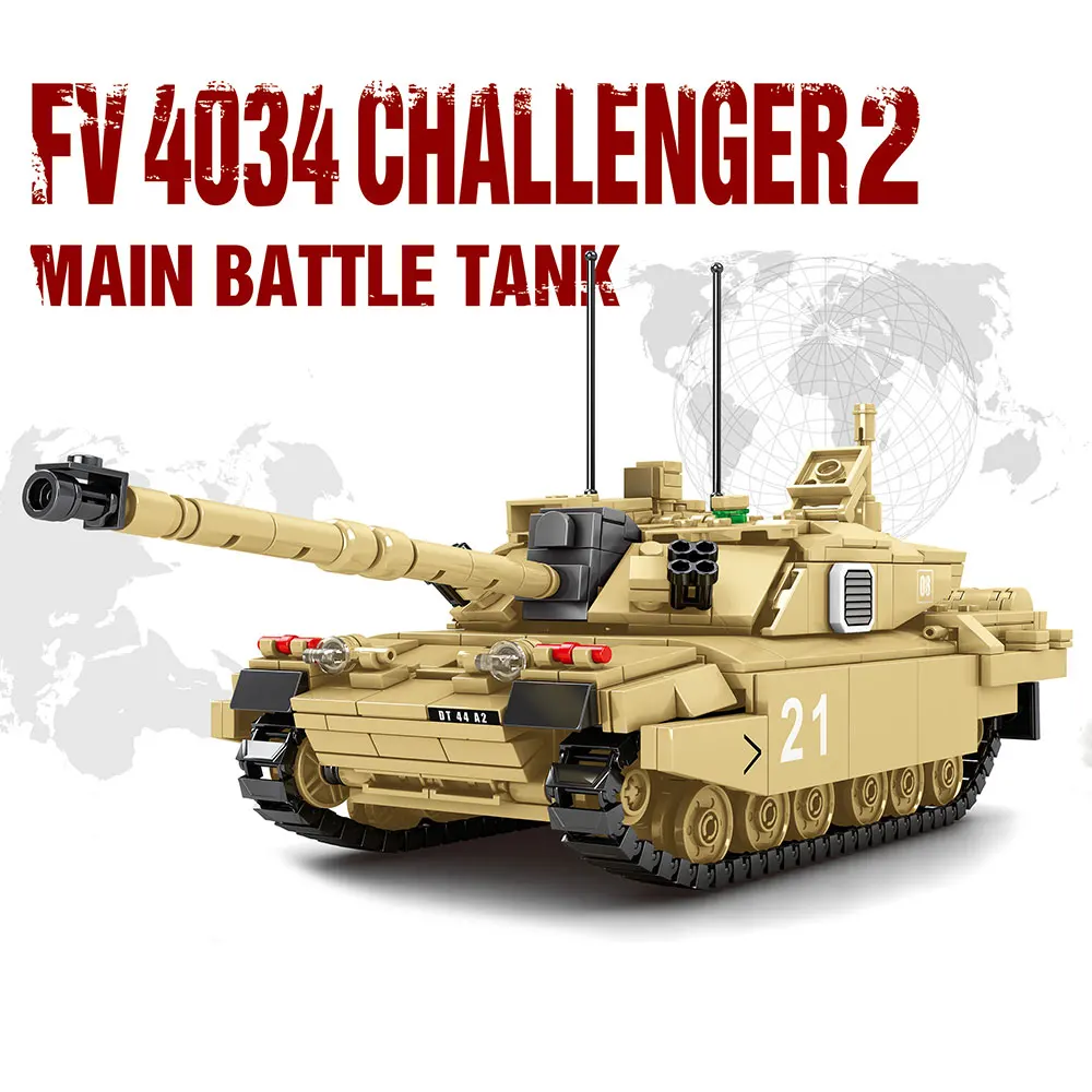 

Military Tank 898PCS Leopard 2A7+ Main Battle Tank Soldier Police Building Blocks WW2 Bricks Army Kids Children DIY Toys Gifts