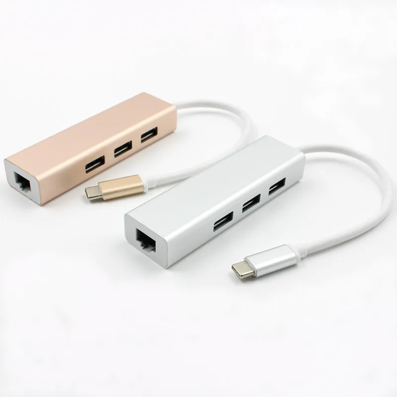 USB Ethernet с 3 портами 2 0 дюйма RJ45 сетевая карта к Ethernet-адаптеру для Mac IOS Android ПК RTL8152