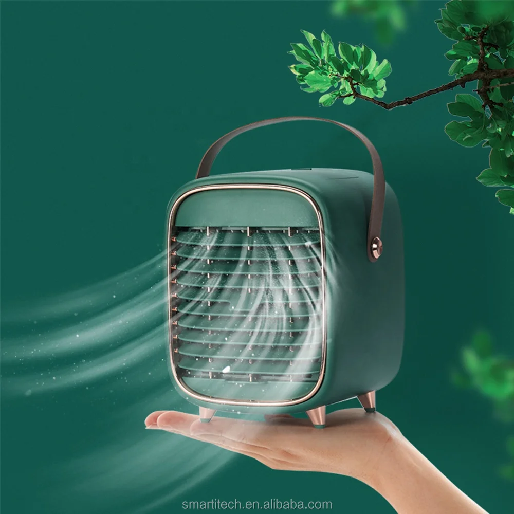 

Rechargeable DC table and portable negative ion air cooler fan Negative ion Generator Mini Personal Air Conditioner fan