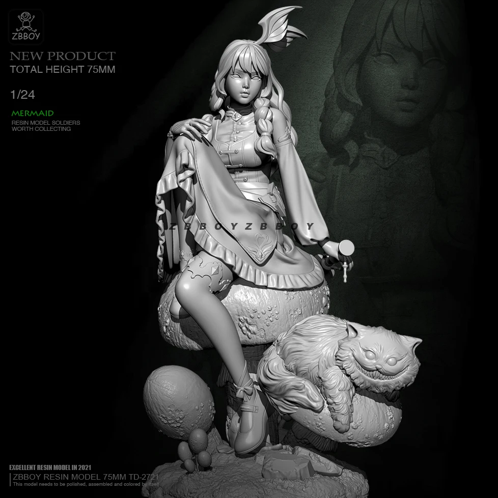 

H75mm 1/24 Resin model kits figure beauty colorless and self-assembled TD-2722