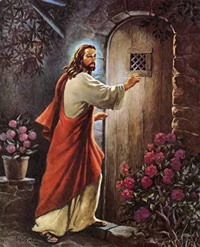 

Jesus Knocking At Door Metal Aluminum Tin Gloss Sign