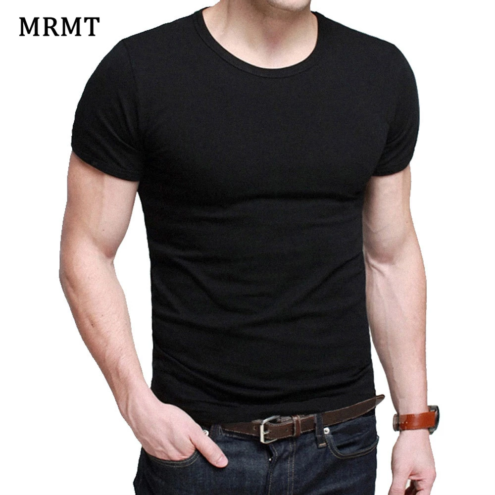 

Lycra Men's T Shirt Short Sleeve Men T-Shirt O-Neck Slim Solid Color Half Sleeved Man Tee Shirt For Male 2023 MRMT