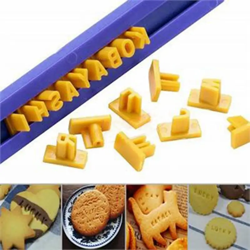 

Alphabet Letter Cake Mold Cookie Mold Biscuit Stamp Embosser Cutter Cake Fondant DIY Molds Decorating Free shipping