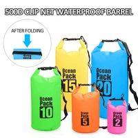 pvc waterproof bag 2l5l10l 20l outdoor diving compression storage waterproof bag dry bag for man women swimming rafting kayak