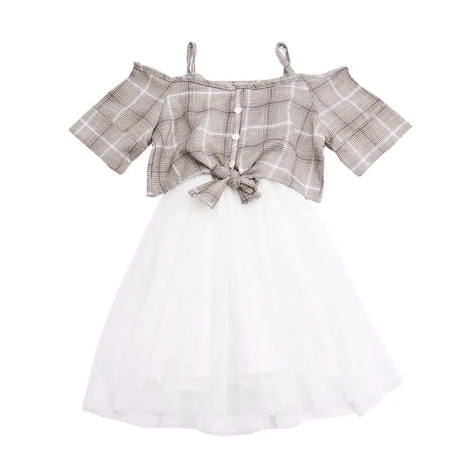 2020 summer teenager baby kids Girl Flower clothes Evening Dress Tulle Princess 4 5 6 7 8 9 10 11 12 years | Детская одежда и