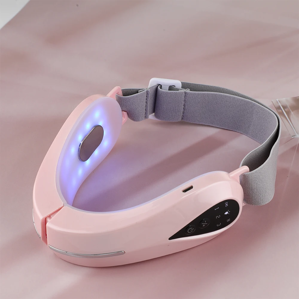 EMS Facial V-Line Lifting Belt Red Blue LED Photon Therapy Reduce Double Chin Face Slimming Vibration Massager Beauty Device Hot | Красота и