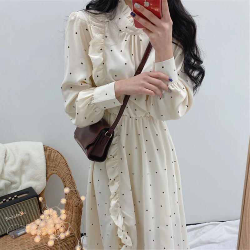 Женское шифоновое платье BGTEEVER Элегантное Длинное с рюшами и цветочным принтом