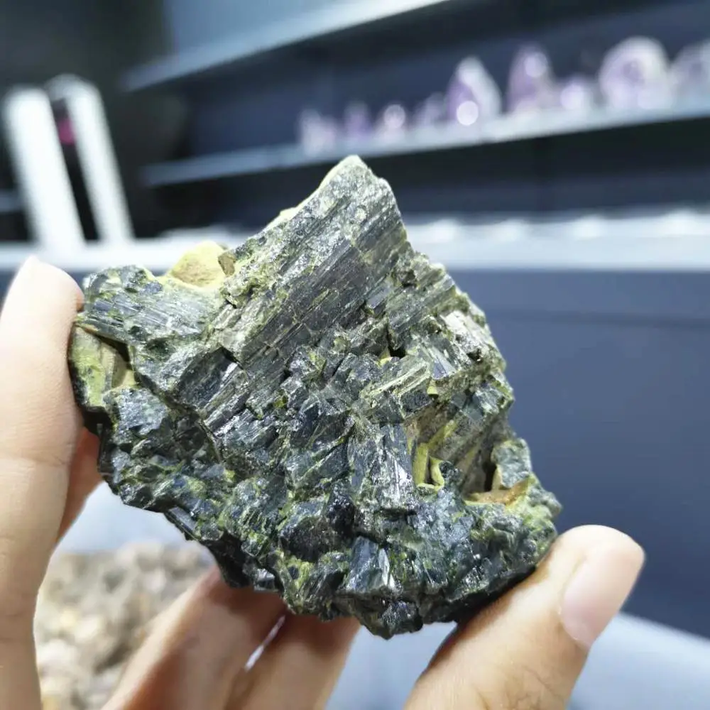 

45g Natural Green Tourmaline Crystal Rough Stone cluster Specimen