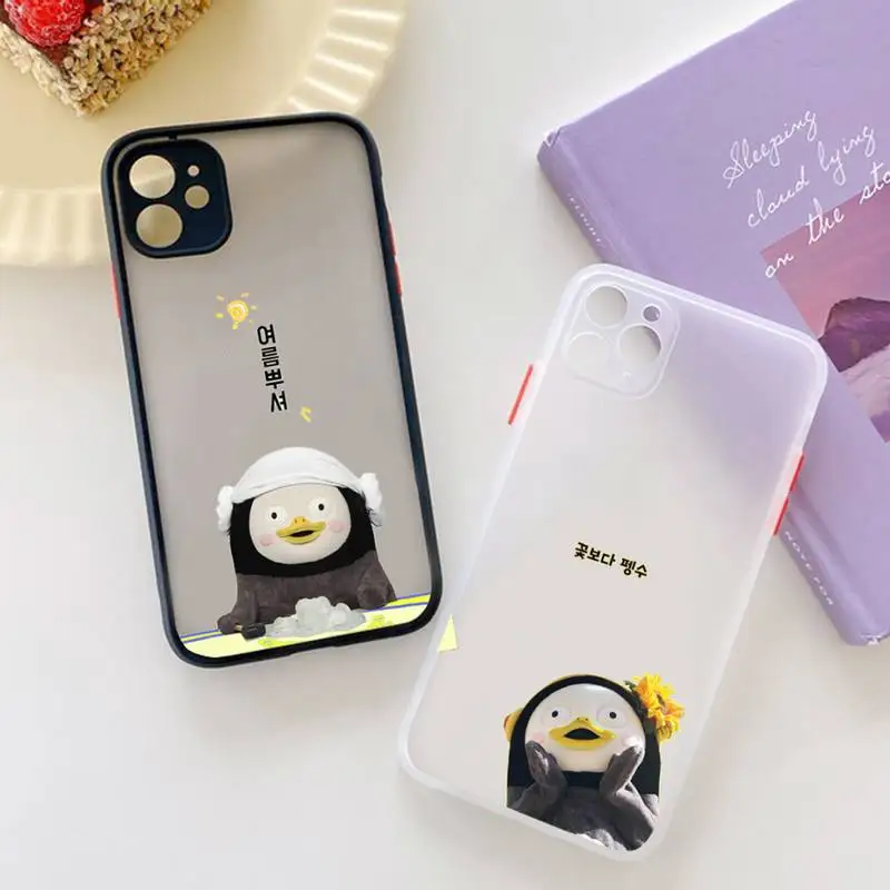 

Penguin Pengsoo cute Phone Case matte transparent For iphone 7 8 11 12 13 plus mini x xs xr pro max cover
