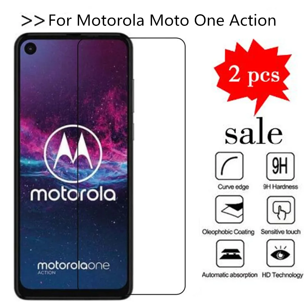 Для Motorola Moto One Action закаленное стекло 9H Высококачественная защитная пленка Взрывозащищенный протектор экрана для Moto One Action