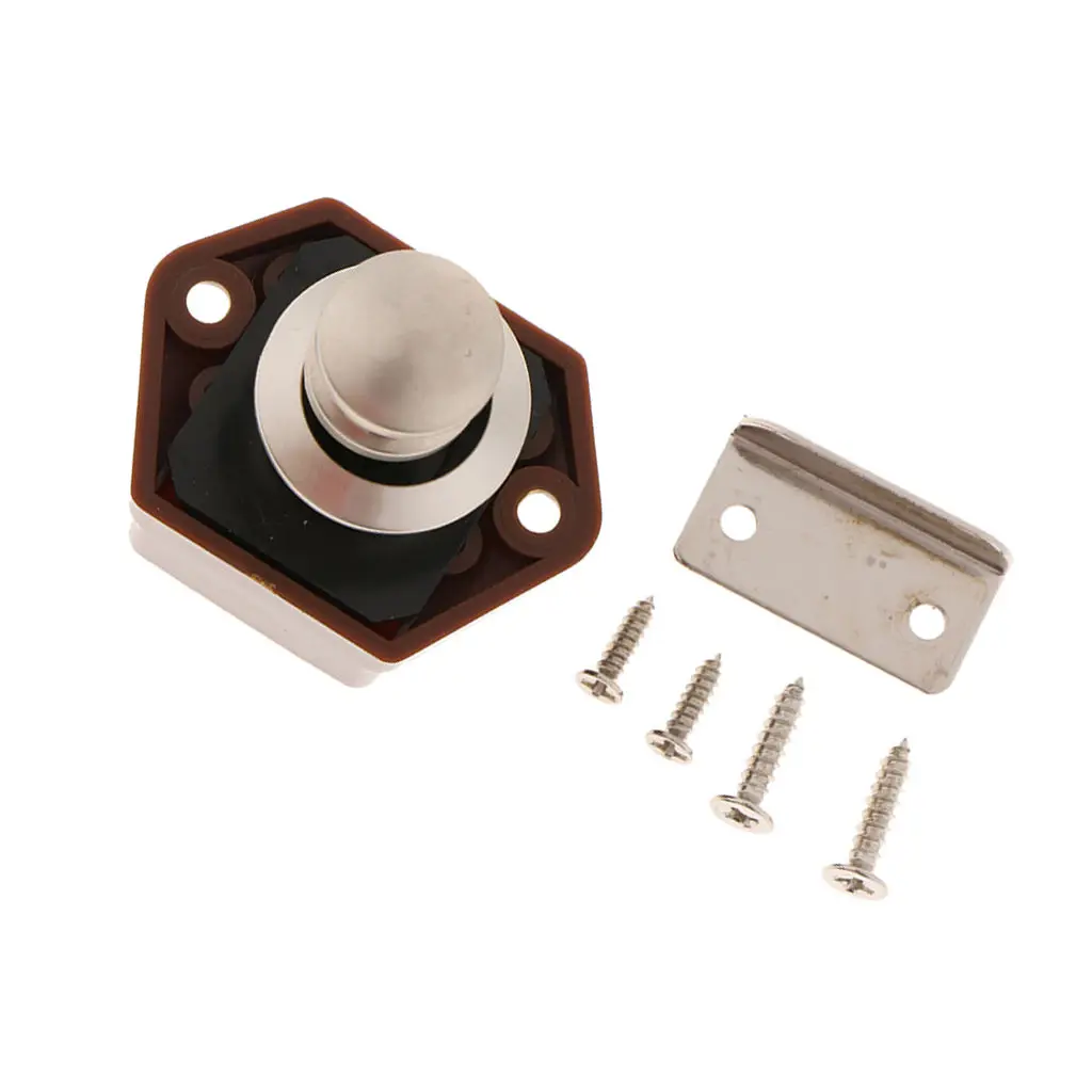 

Mini Push Latch Knob Lock Replace For RV Boat Drawer Trailer Cabinet Door