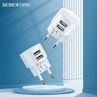 borofone 5v 2 4a dual usb charger eu plug quick charge wall charger mobile phone charging mini adapter travel charger for iphone