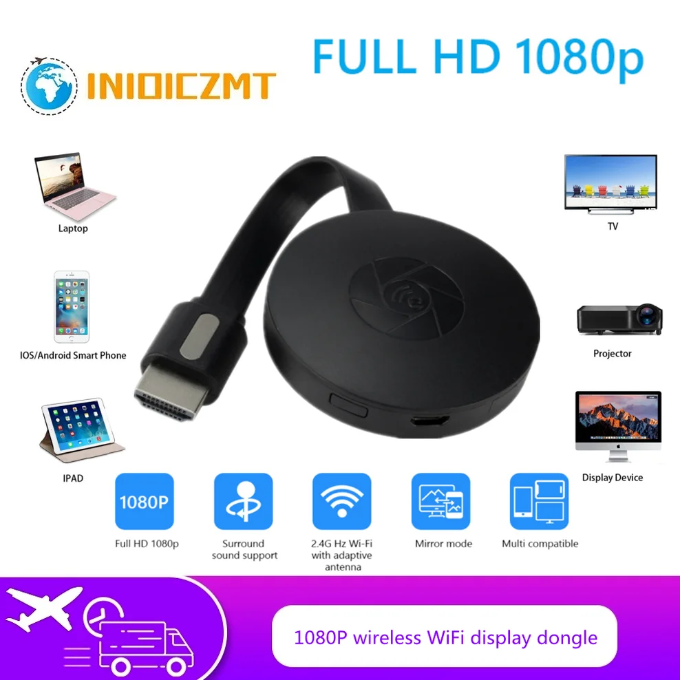 

Беспроводной Wi-Fi адаптер для телевизора INNOCENT1080P, видеоадаптер Airplay DLNA, совместное зеркальное отображение экрана, подходит для мобильного те...
