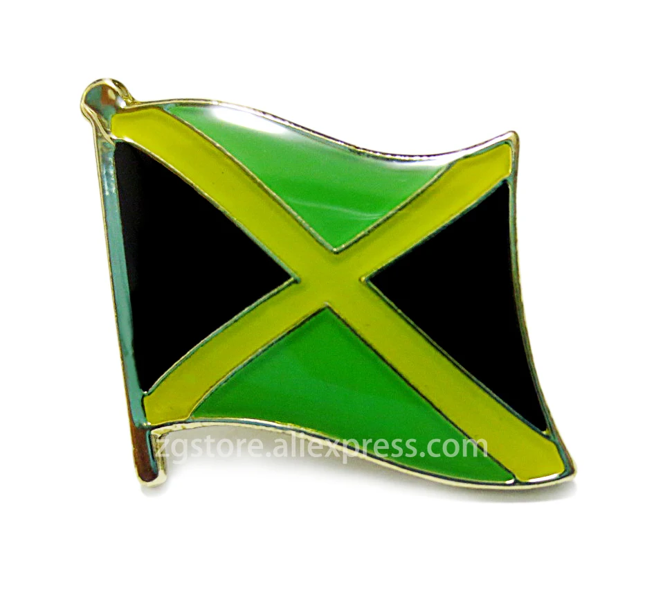 

Wholesale Lot of 10 pcs National flag Lapel Pins brooch Badge Emblem Jamaica