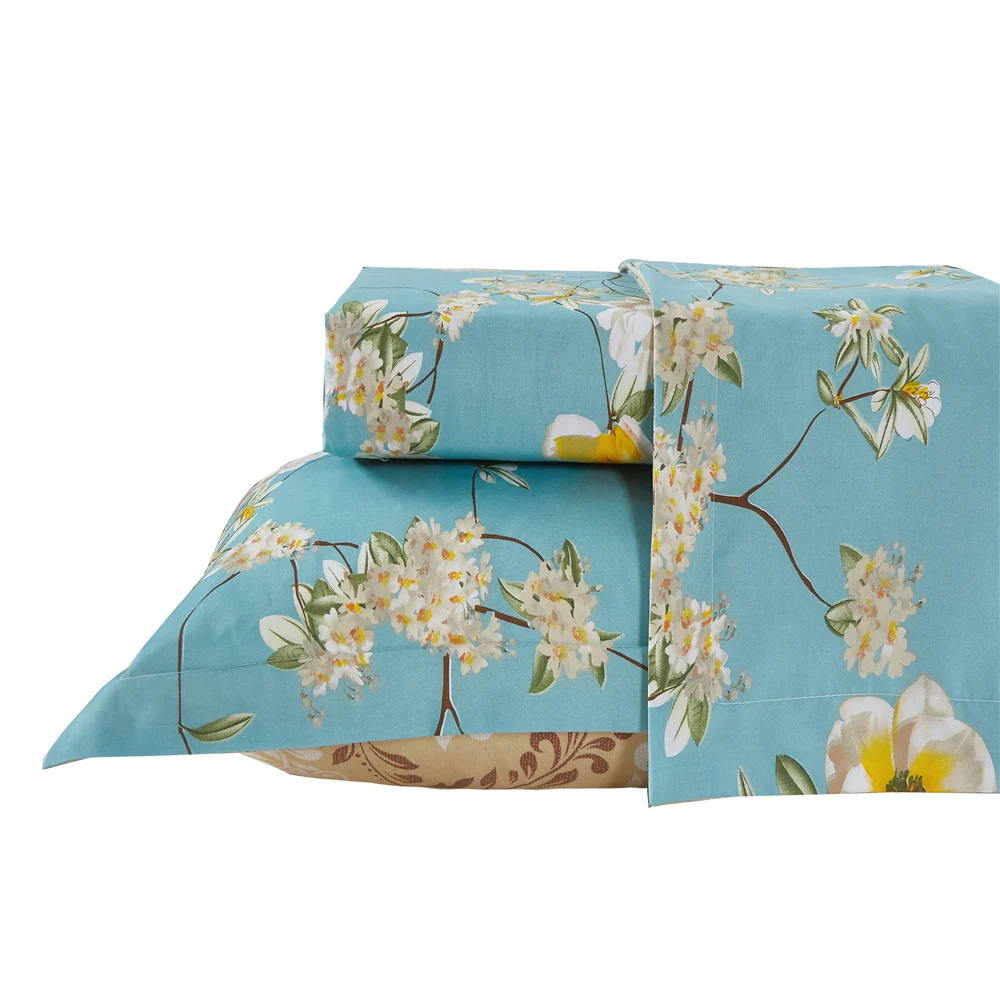

Home Textiles Girl Reversible Bedding Set Flower Duvet Cover and Pillowcase King Queen Twin Floral Comforter Cover Set