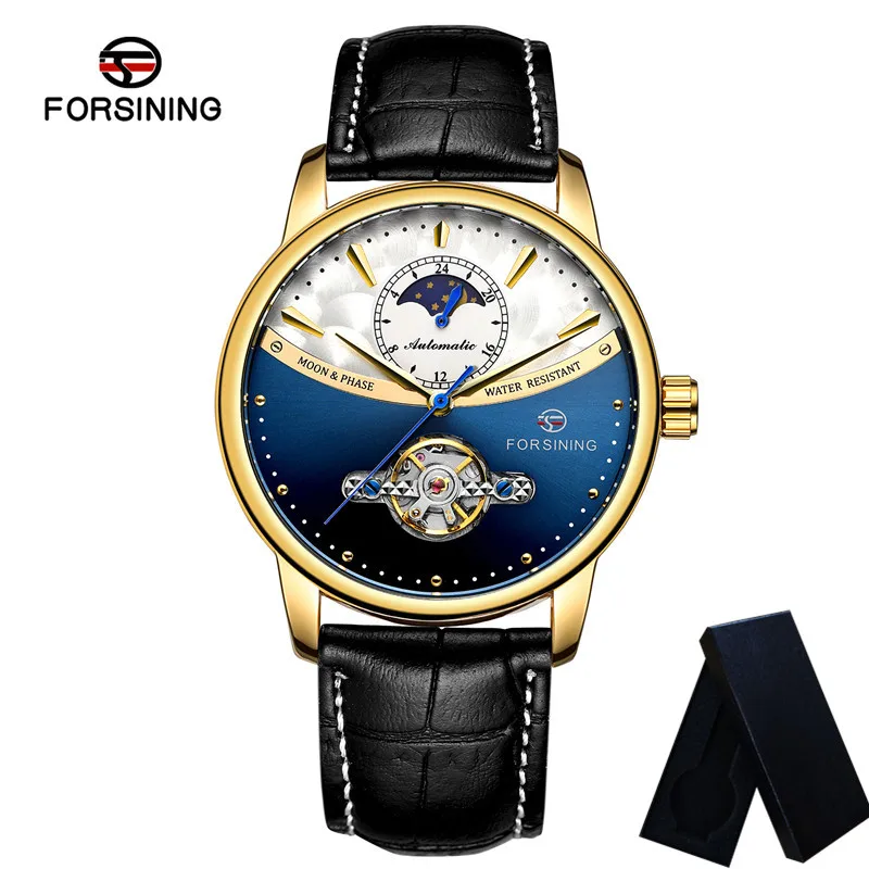 FORSINING Скелет водонепроницаемые автоматические механические мужские наручные