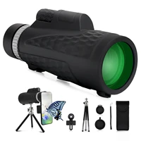12 x 50 magnification monocular telescope hd waterproof with smartphone mount for hiking climbing bird watching landscapes