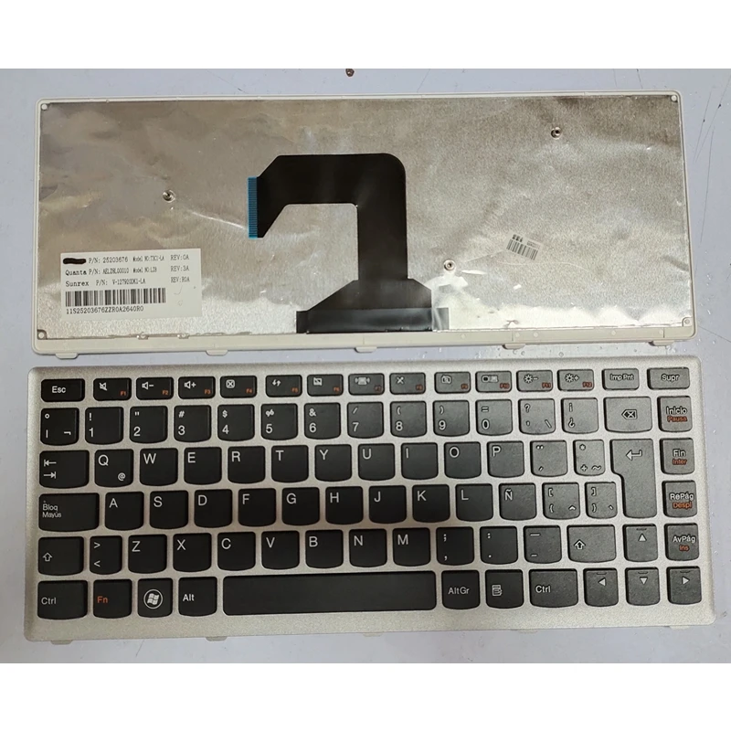 SP/US новая клавиатура для ноутбука Lenovo U410 черная клавиша Серебристая Рамка