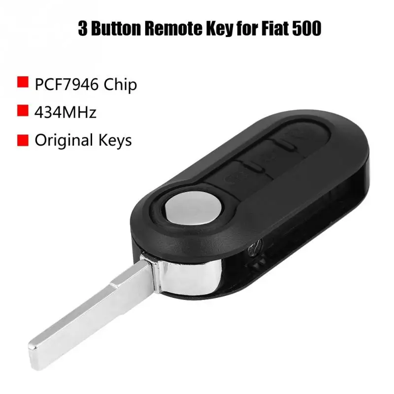 Пульт дистанционного управления с тремя кнопками для автомобиля чип PCF7946 434 МГц