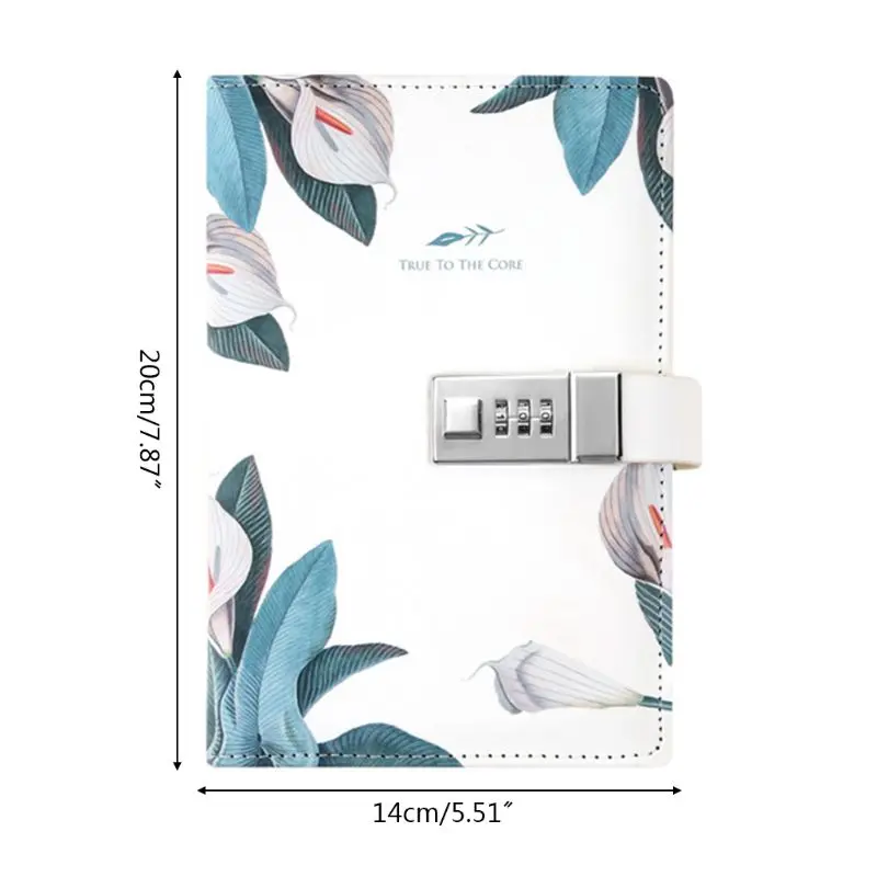 

OOTDTY Creative Password Notebook with Combination Lock 112 Sheets Personal Secret Diary Journal Notepad Office School Supplies