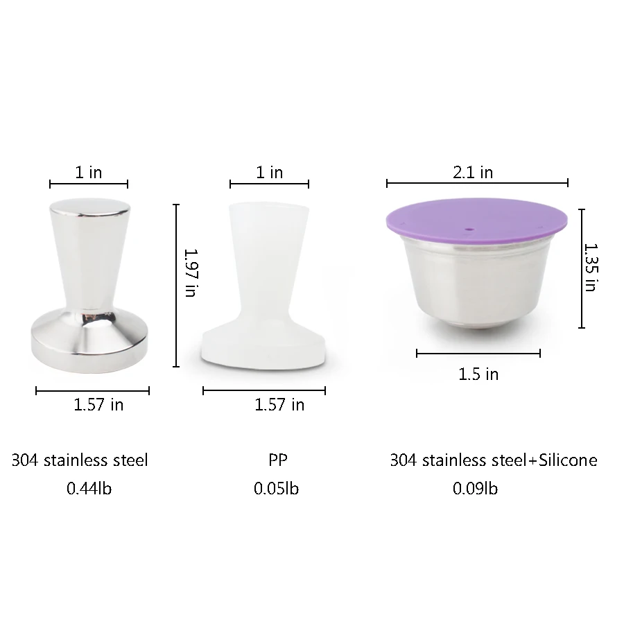 Фото Многоразовая Капсульная капсула, подходящая для кофейной машины Dolce Gusto, цвет фиолетовый/металлическая Капсульная чашка из нержавеющей ста... №5