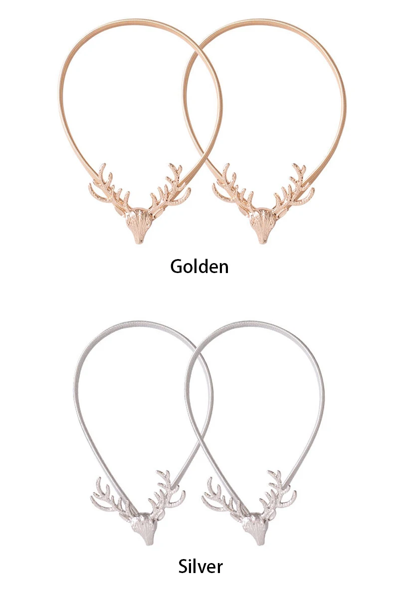 Эластичная Пряжка для занавесок в скандинавском роскошном стиле с головой оленя