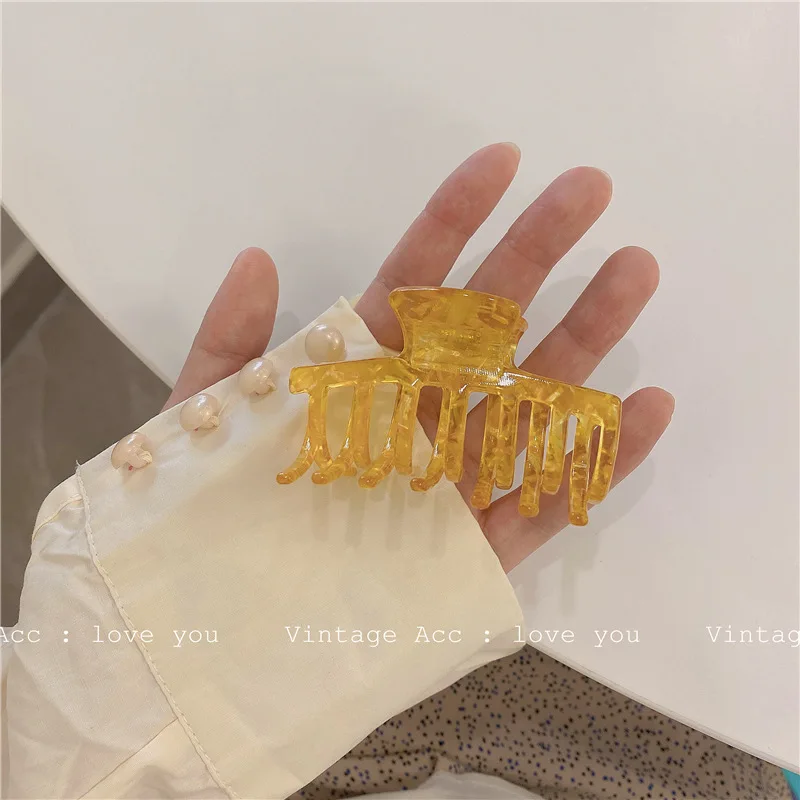 

2021 New INS Hair Clips for Women Simple Claw Clip High Quality Mutiple Patchwork Hair Clips for Hair Girls Hair Accessories