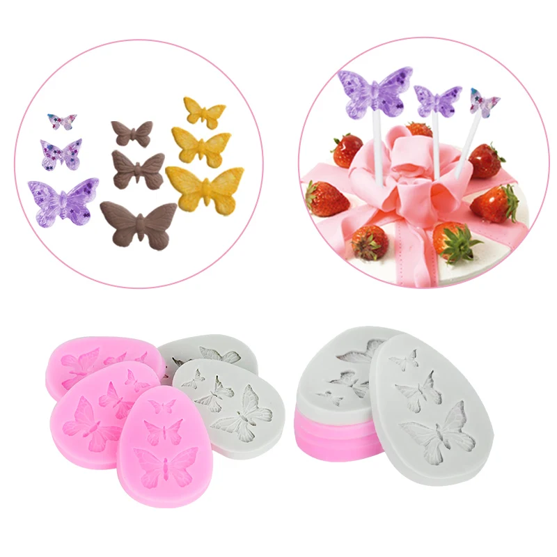 

3D Butterfly Silicone Mold Fondant Chocolate Cake Baking Accessories Wedding Party Cake Cutter Decorating Tool