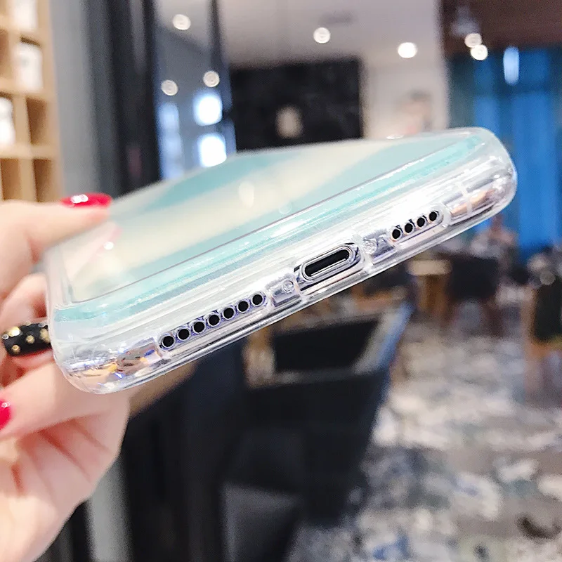 Светящийся неоновый песок однотонный чехол для Iphone 12 12Pro 11 11Pro X XS XR Max 6 6S 7 8 Plus с