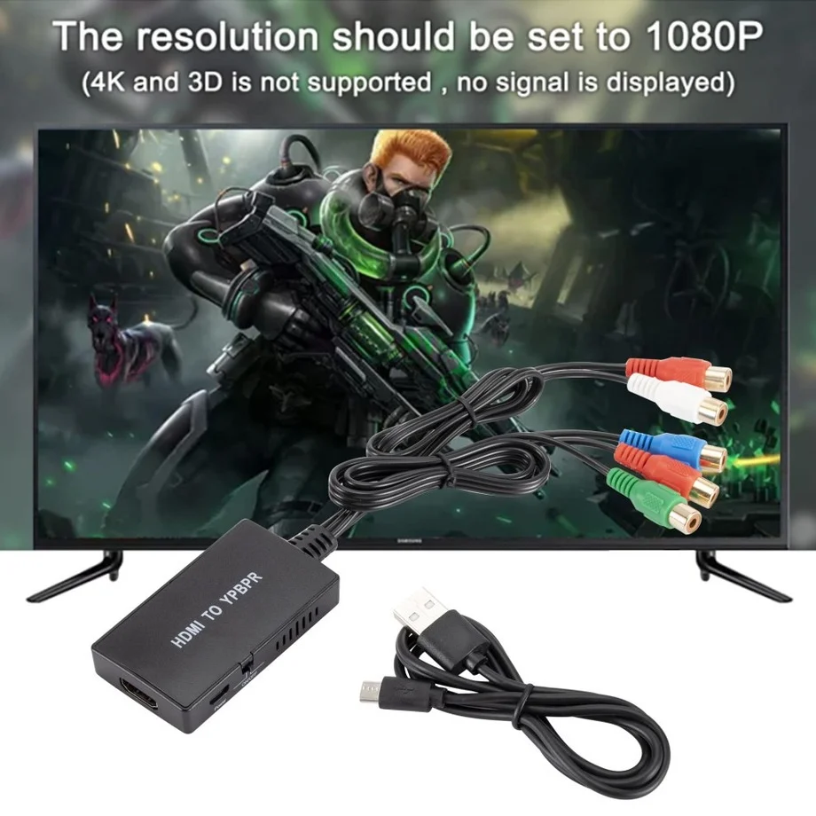 Адаптер Grwibeou HDMI-Φ с поддержкой 1080P/720P совместим DVD Blu-Ray плеером PS2 PS3 Xbox на новый HD TV |