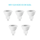 Светодиодная лампа MR11 2 Вт 3 светодиода s мини Супер Яркий Светодиодный точечный светильник 12 В 2835 SMD энергосберегающий GU4 Светодиодный точечный светильник сменная галогеновая лампа 5 шт.