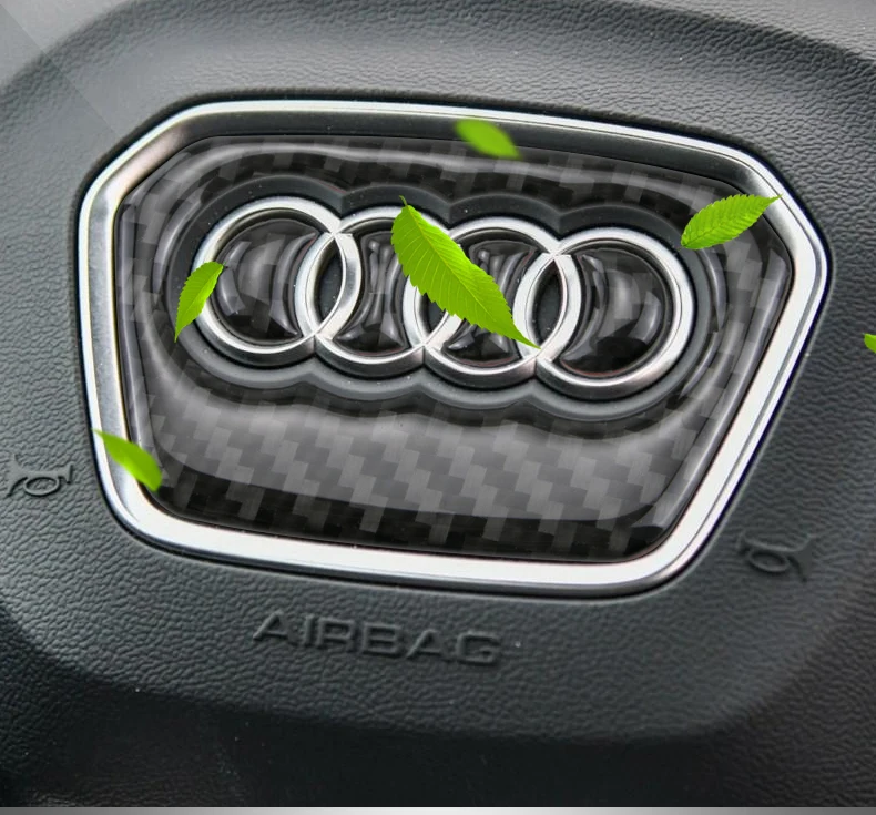 Для Audi A1 A3 A5 A4 A6 A7 A8 S3 S4 S5 S6 S7 Q3 Q5 Q7 TT углеродное волокно руль эмблема 3D автомобиля наклейки Средства для укладки волос