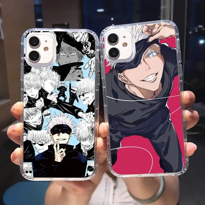 

Anime Cartoon Jujutsu Kaisen Phone Case Transparent for iPhone 6 7 8 11 12 13 s mini pro X XS XR MAX Plus cover funda shell