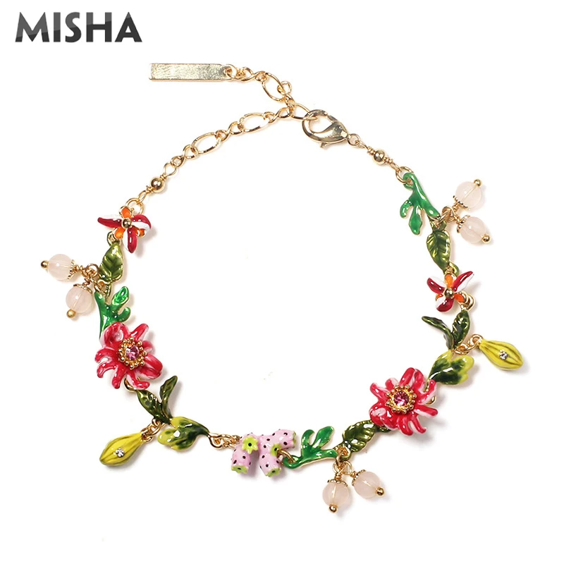 MISHA New Bracelets Bangles Jewelry For Women Girls Chain Pomegranate Design Romantic Gifts 1085 | Украшения и аксессуары