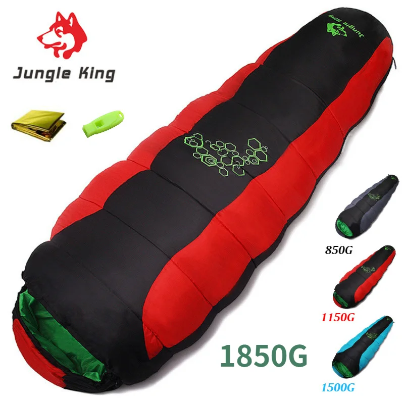 Спальный мешок Jungle King CY0901 хлопковый, утолщенный мешок для отдыха на открытом воздухе, походов, альпинизма, кемпинга, Мумия