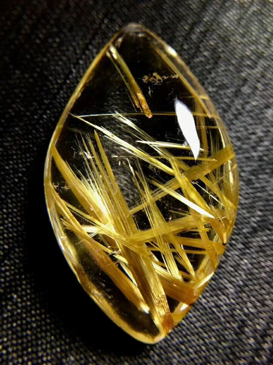 Подвеска из натурального золота Rutilated Quartz Titanium подвеска в виде капли воды
