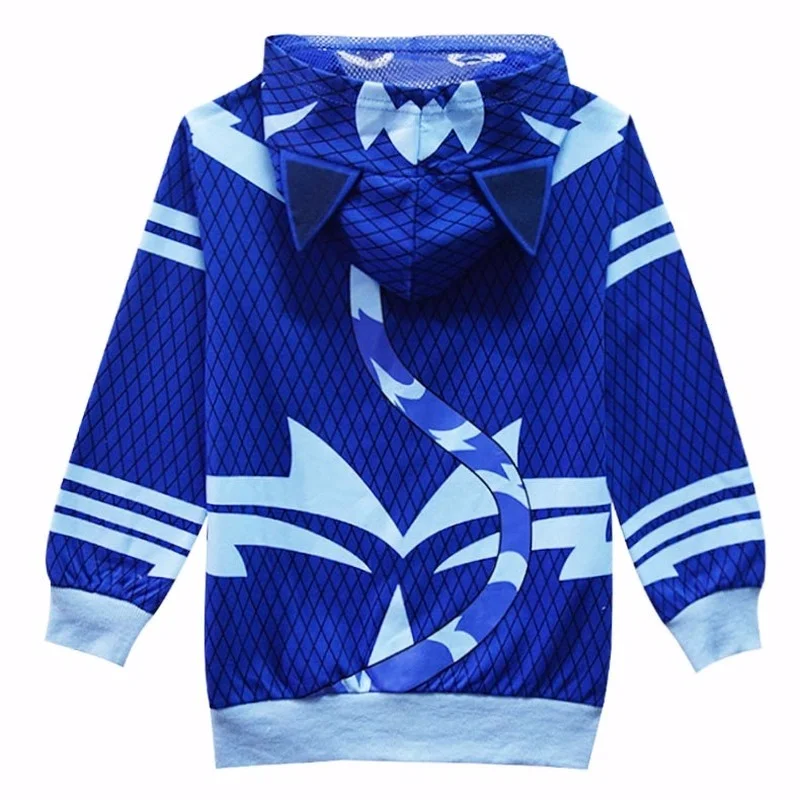 Детская толстовка Пижама костюм для косплея на Хэллоуин с маской кошки Гекко