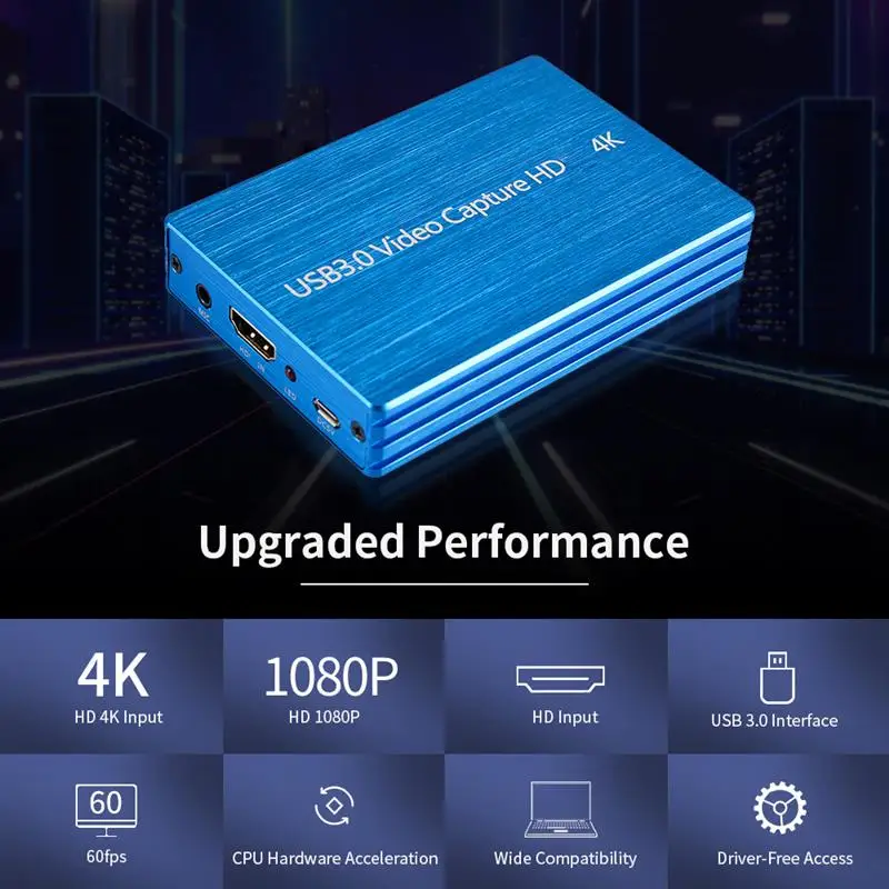 

NK-S300 4K HD to USB 3.0 Video Capture Dongle USB3.0 1080P 60fps Full HD Video Recorder for Gaming Live Streaming with No Delay